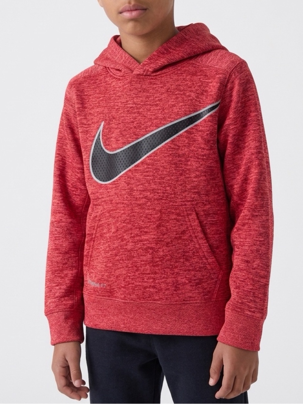 Nike Therma -Fit Boys 6 Orange Fleece Hoodie Great Outdoors Pullover Sweatshirt